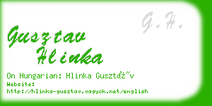 gusztav hlinka business card